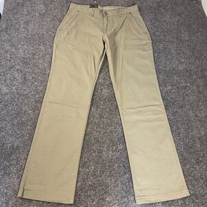 Eddie Bauer Canvas Utility Pants Mens 32x34 Olive NWT Stretch Workwear